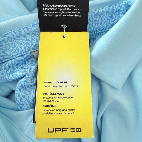 Under Armour TPC Twin Cities Aqua Blue Golf Polo Mens Size Large NWT - Picture 8 of 10
